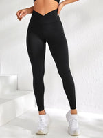 Seamless High Waist Yoga Leggings (Red & Black)