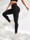 Seamless High Waist Yoga Leggings (Red & Black)