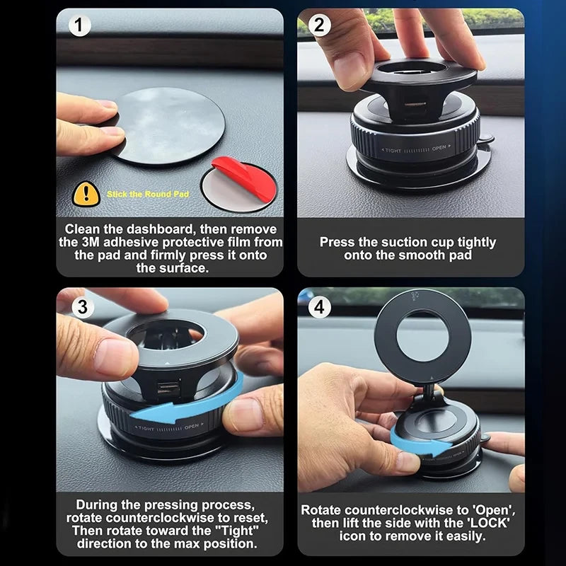 Magnetic Vacuum Suction Phone Holder