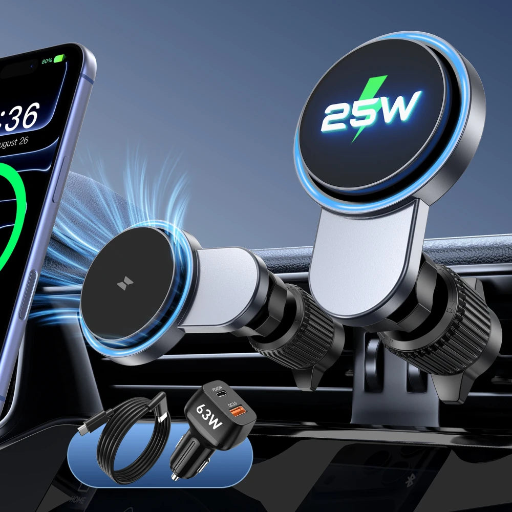 Magnetic Wireless Car Charger Mount