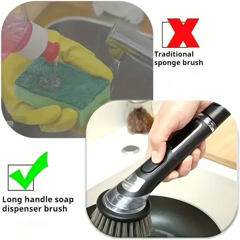 Soap Dispensing Kitchen Dish Brush