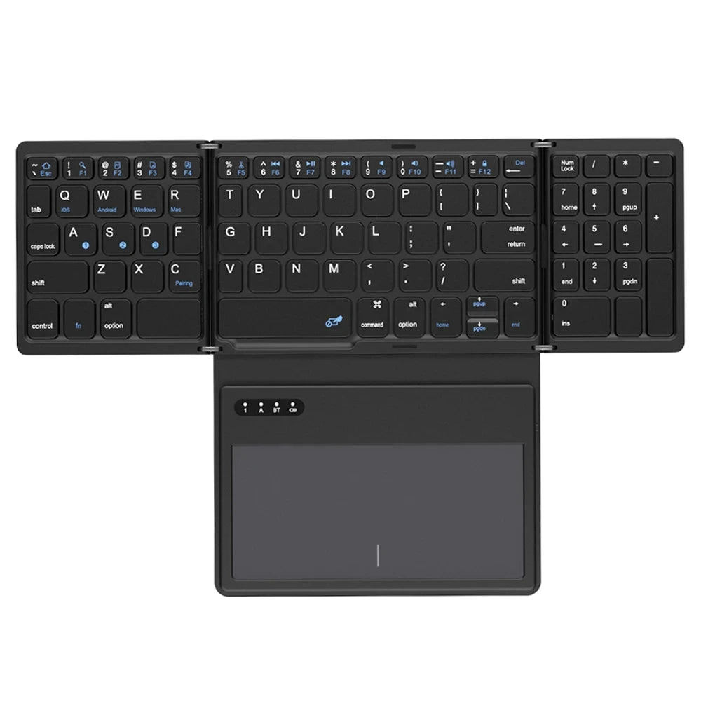 Foldable Bluetooth Keyboard with Touchpad