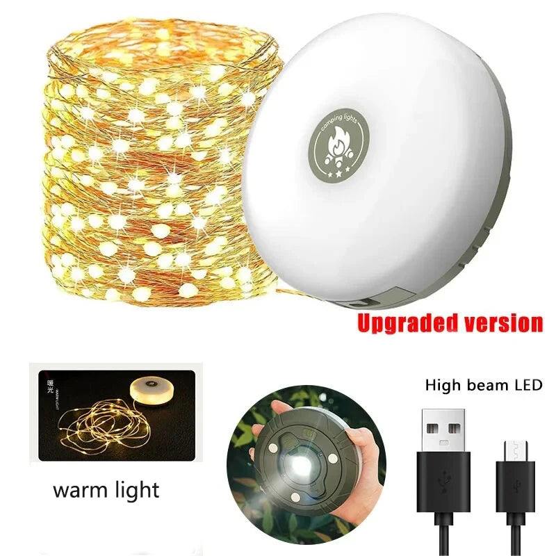 4-in-1 Camping Light and Reel String Lights