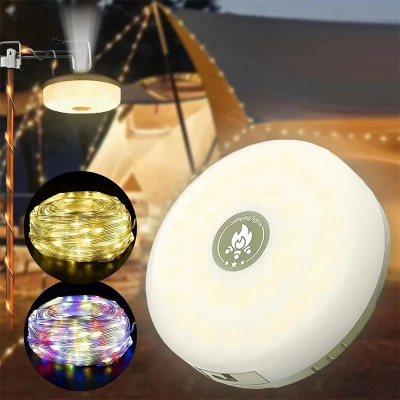 4-in-1 Camping Light and Reel String Lights