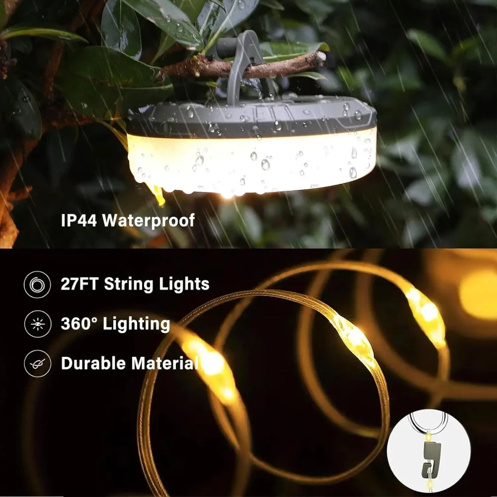 4-in-1 Camping Light and Reel String Lights