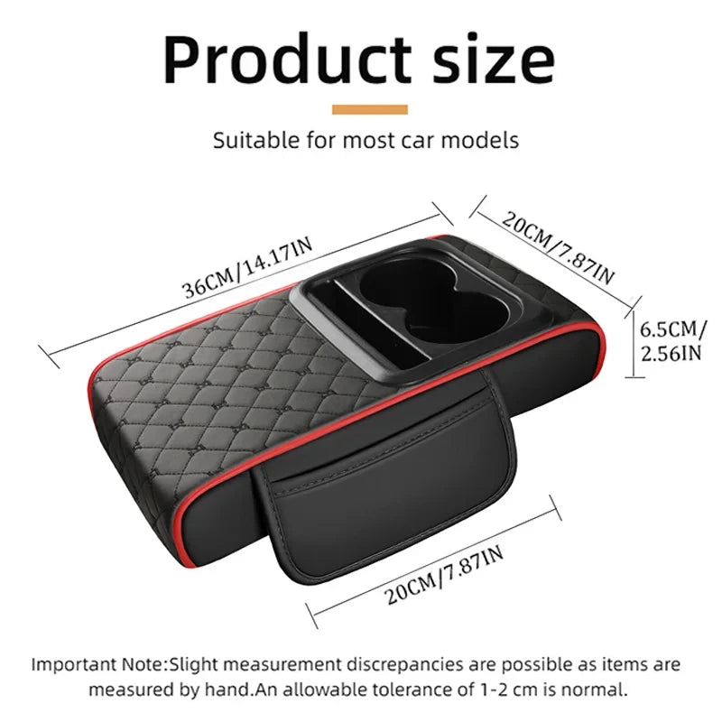 Car Armrest Cushion with Storage