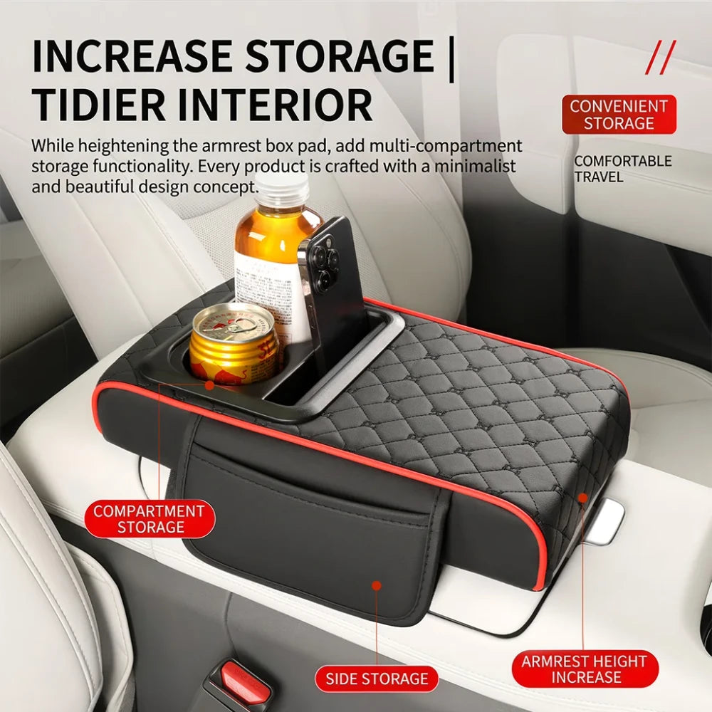 Car Armrest Cushion with Storage