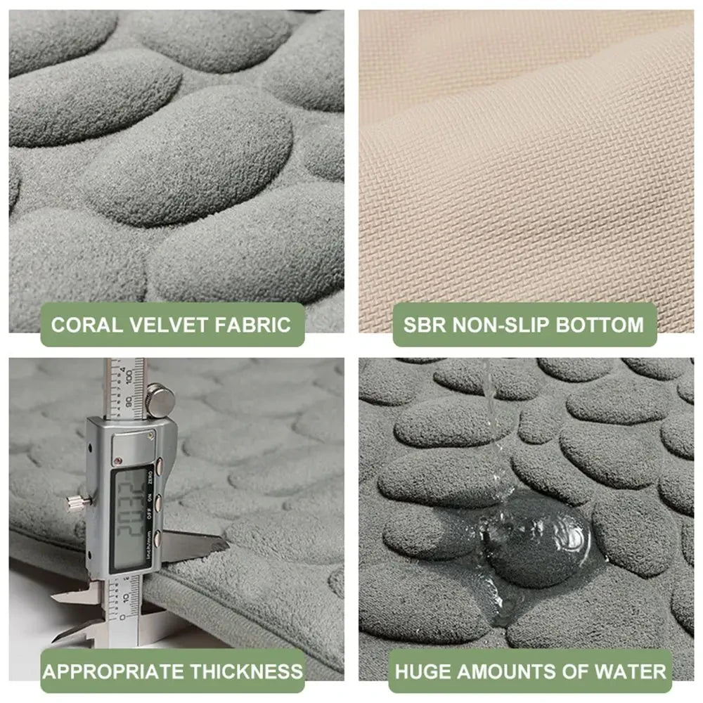 Cobblestone Memory Foam Bath Mat