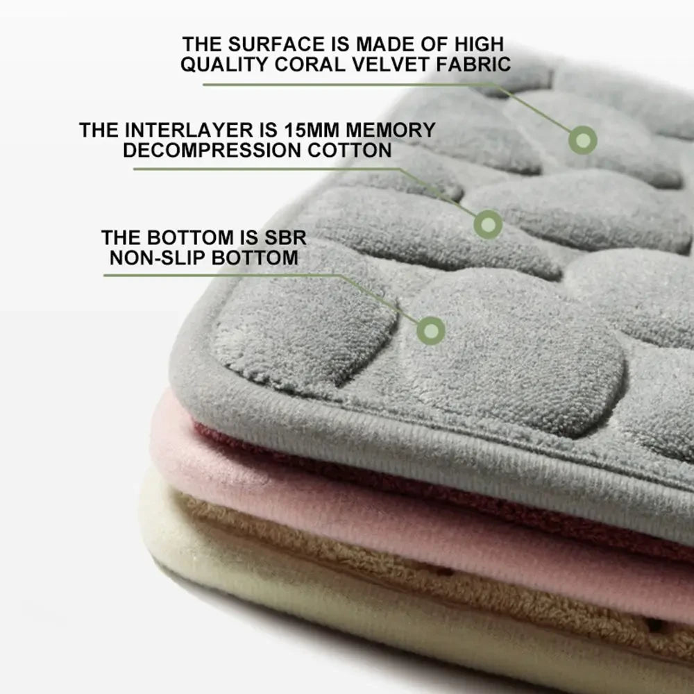 Cobblestone Memory Foam Bath Mat