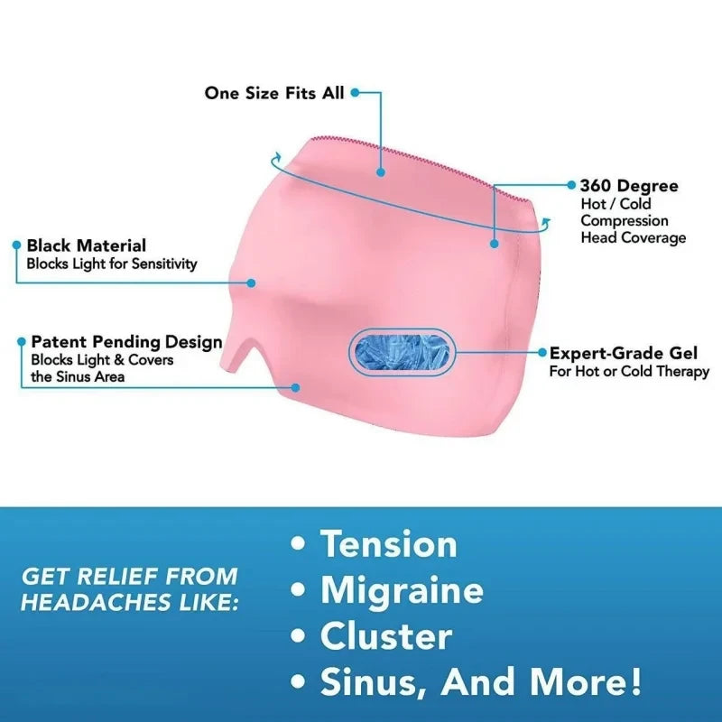 Therapeutic Hot Cold Headache Relief Cap