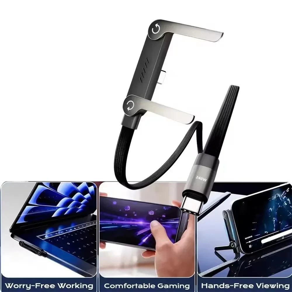 Foldable Stand Fast Charging Cable
