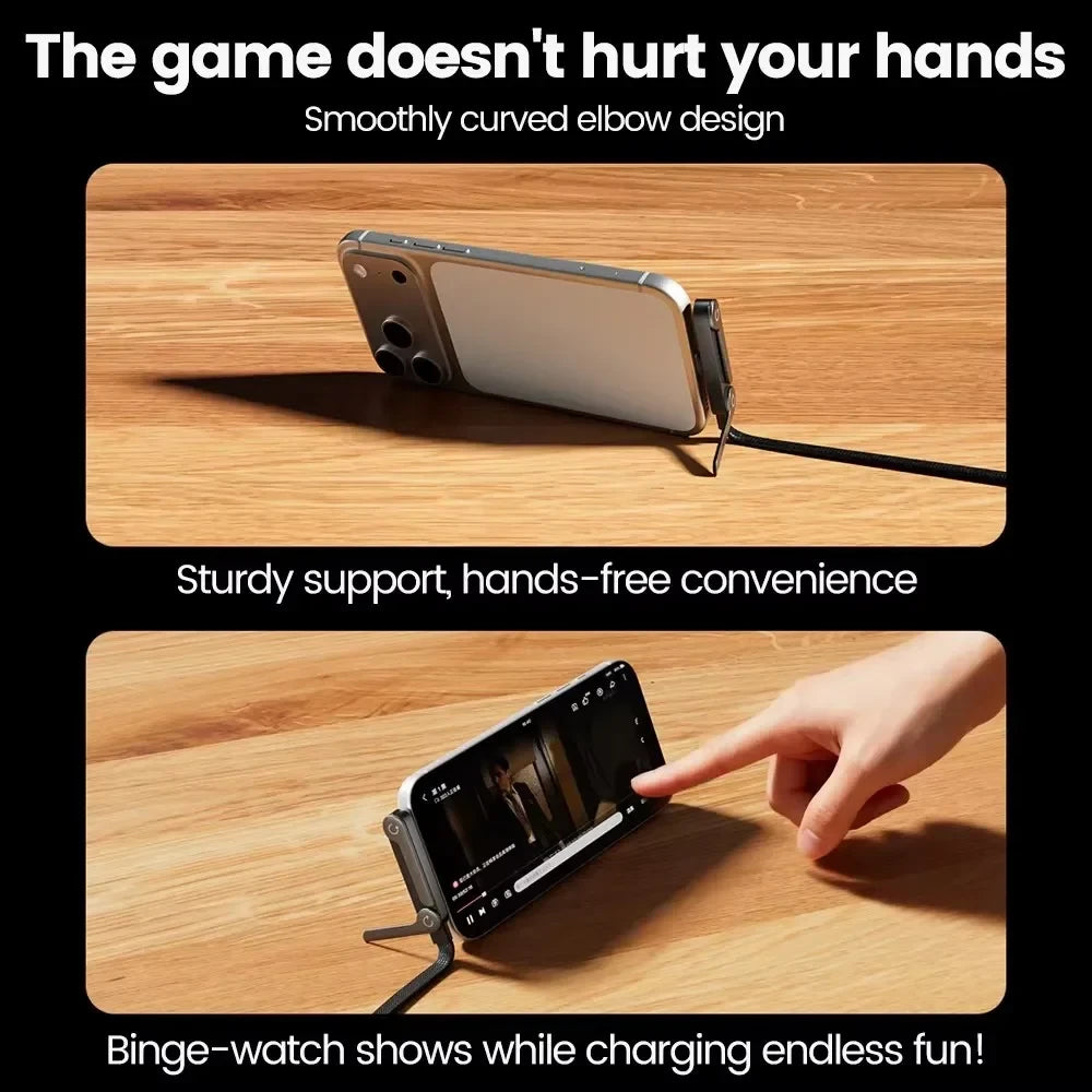 Foldable Stand Fast Charging Cable