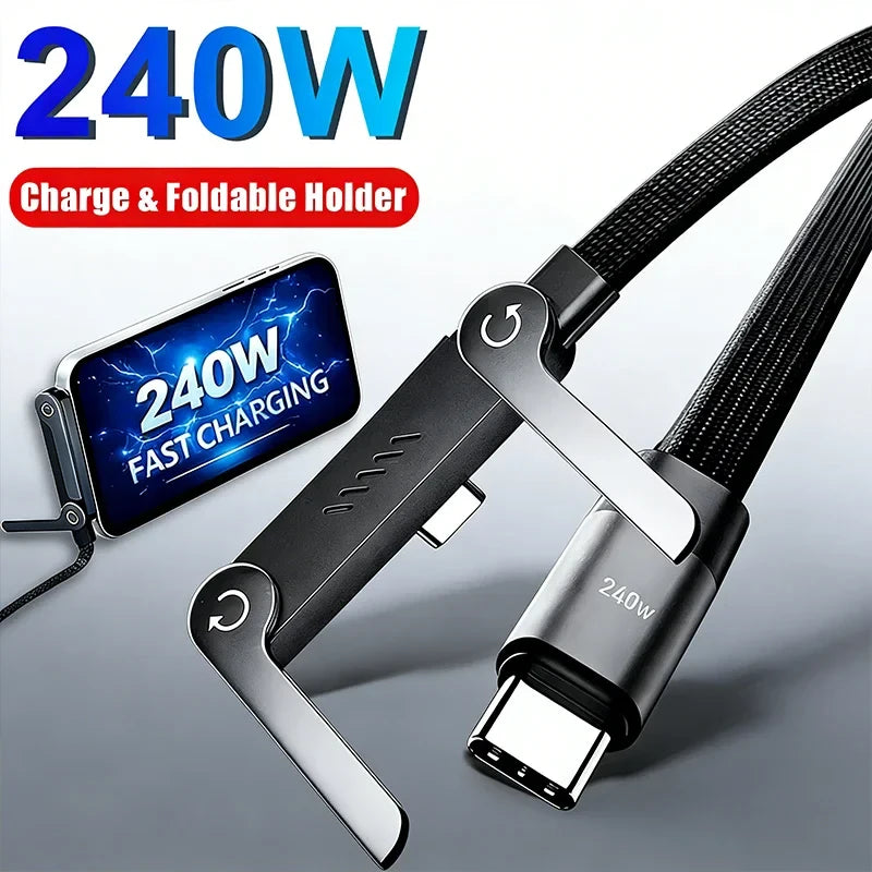 Foldable Stand Fast Charging Cable