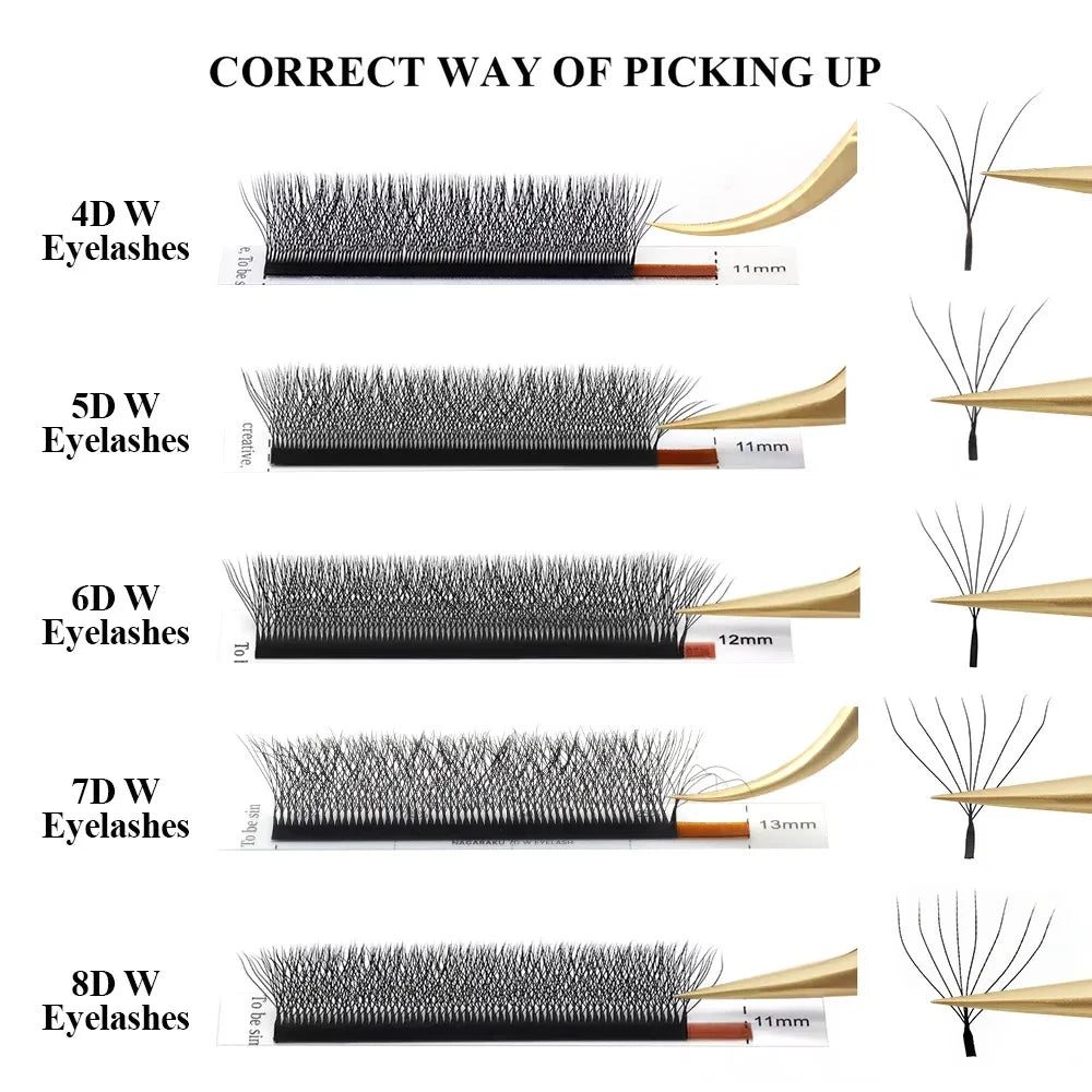 W Shape Eyelash Extension Fans