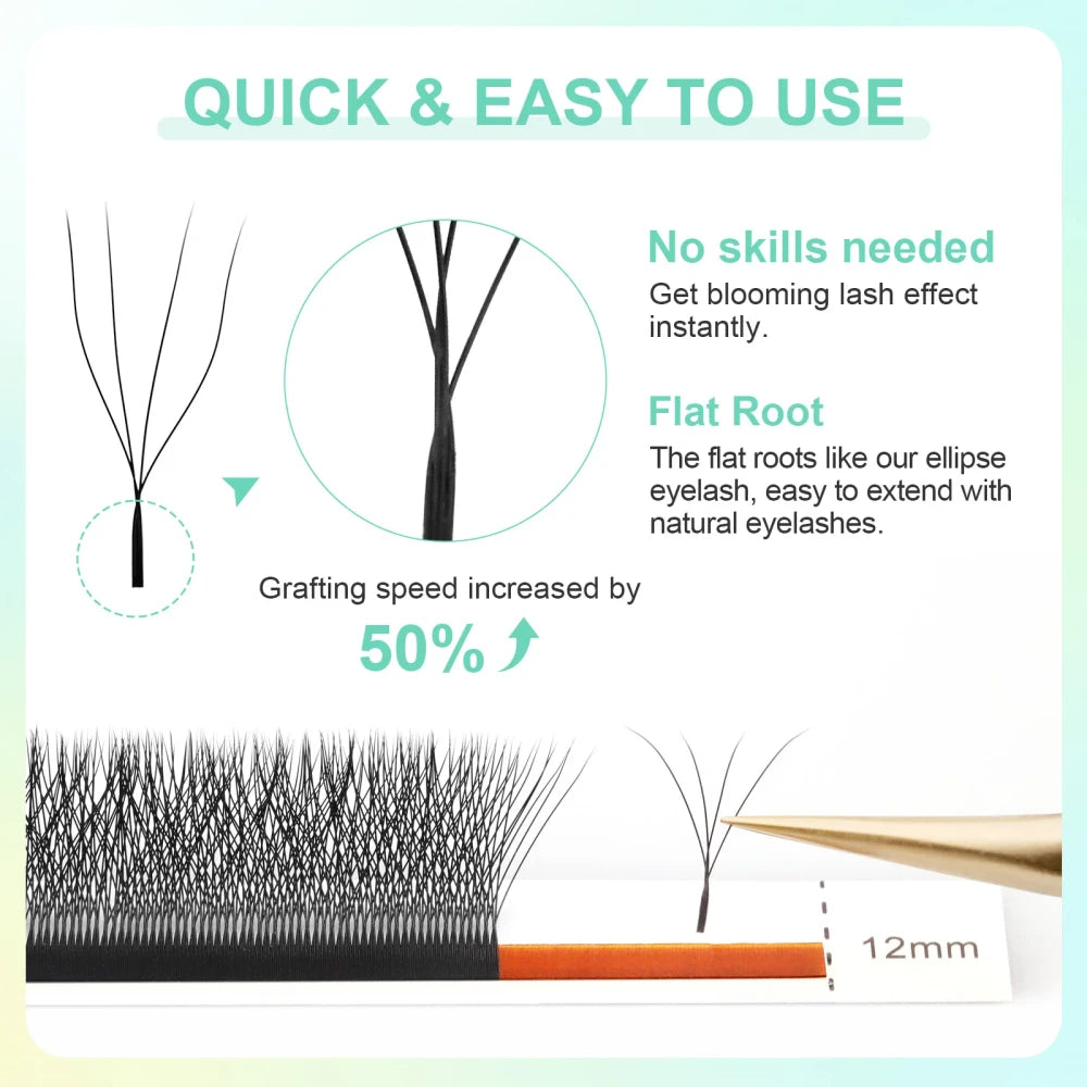 W Shape Eyelash Extension Fans