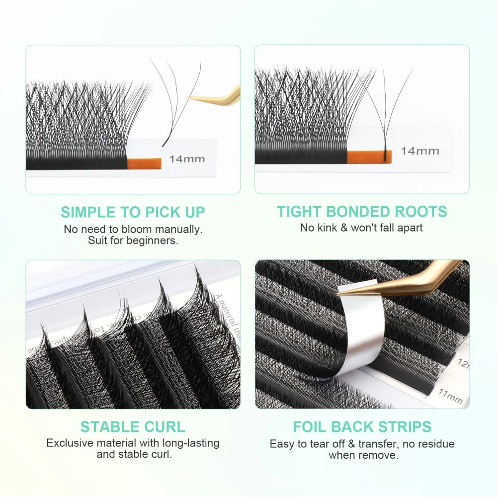 W Shape Eyelash Extension Fans