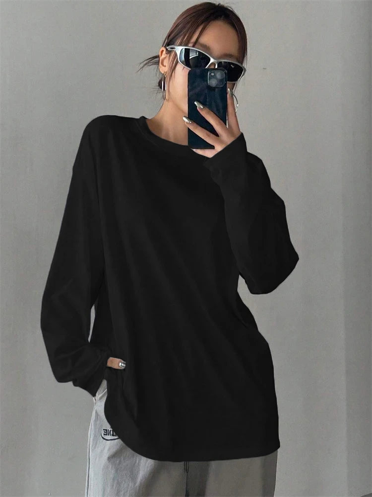 Basic Long Sleeve Loose Tee