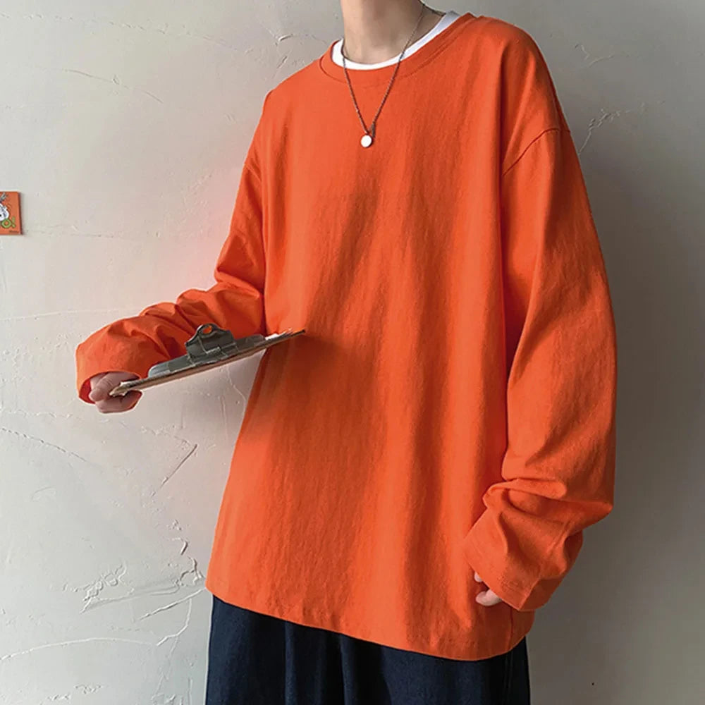 Cotton Oversize Long Sleeve T-Shirt