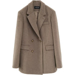 Wool Blend Winter Office Coat