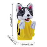 Kung Fu Husky Handpuppe mit Boxhandschuhen