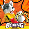 Kung Fu Husky Handpuppe mit Boxhandschuhen