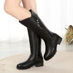 Gefütterte Damen Lederstiefel