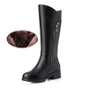 Gefütterte Damen Lederstiefel