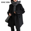 Wool Blend Winter Office Coat