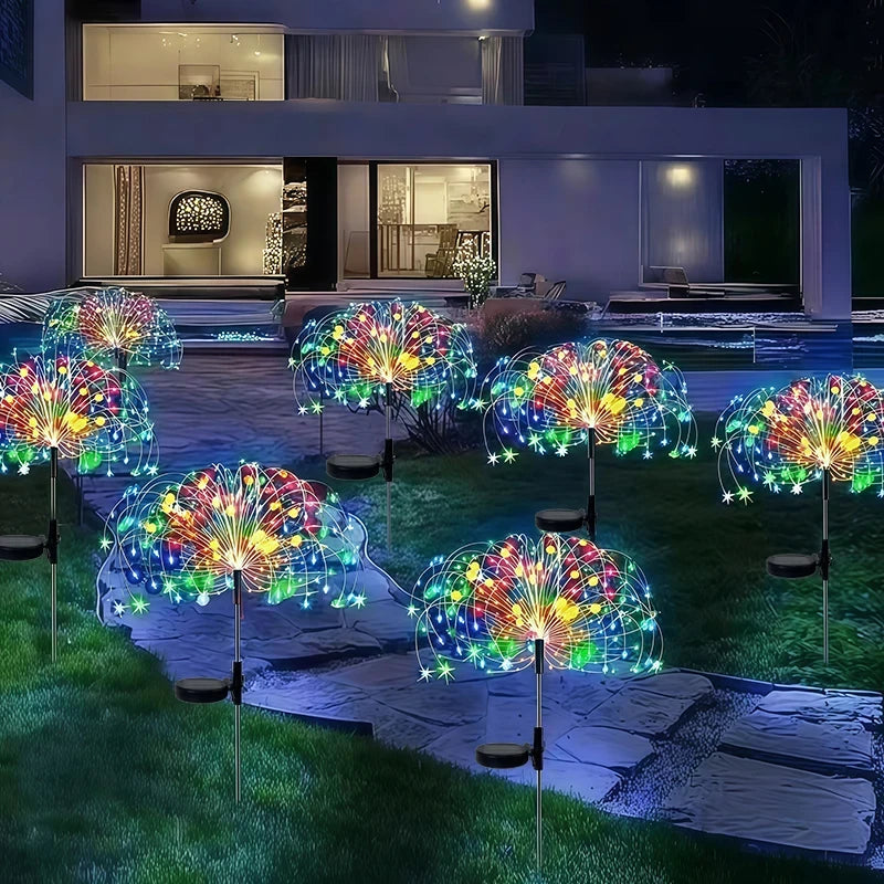 Solar LED Firework Garden Lights