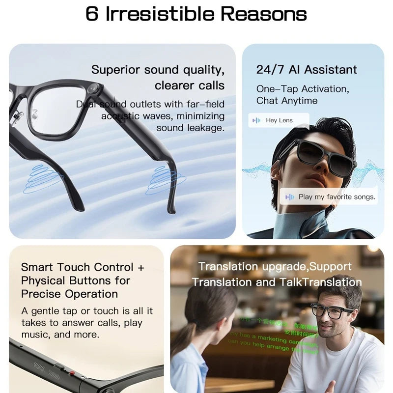 AI Voice Assistant Smart Glasses