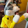 Kung Fu Husky Handpuppe mit Boxhandschuhen
