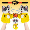 Kung Fu Husky Handpuppe mit Boxhandschuhen
