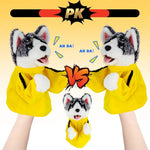 Kung Fu Husky Handpuppe mit Boxhandschuhen