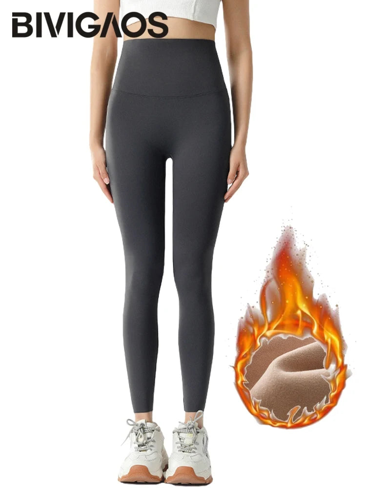 High Waist Fleece Workout Leggings