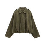 Faux Suede Bomber Jacket